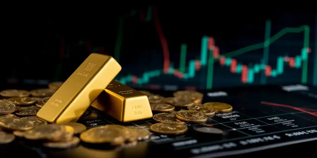 Золото сохраняет позиции ниже рекорда в ожидании данных по ставкам ФРС