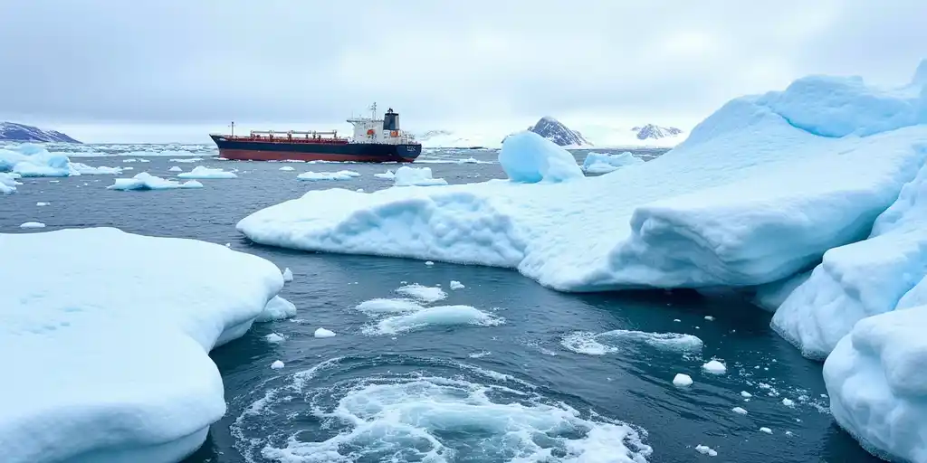 Танкер отказался от загрузки LNG на арктическом заводе из-за льда