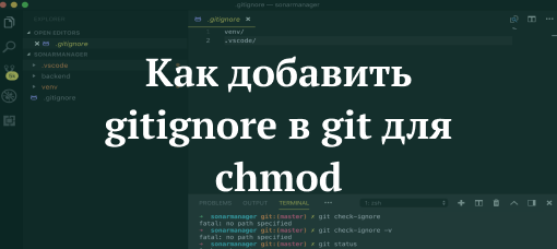 Как добавить gitignore в git для chmod | игнорировать права на файлы в GIT