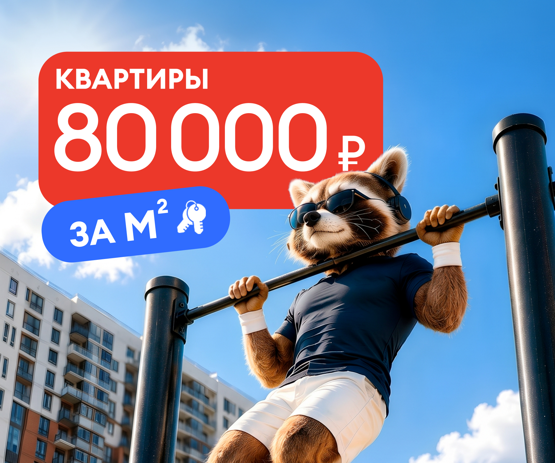 Квартиры от 80 000 ₽ за м²