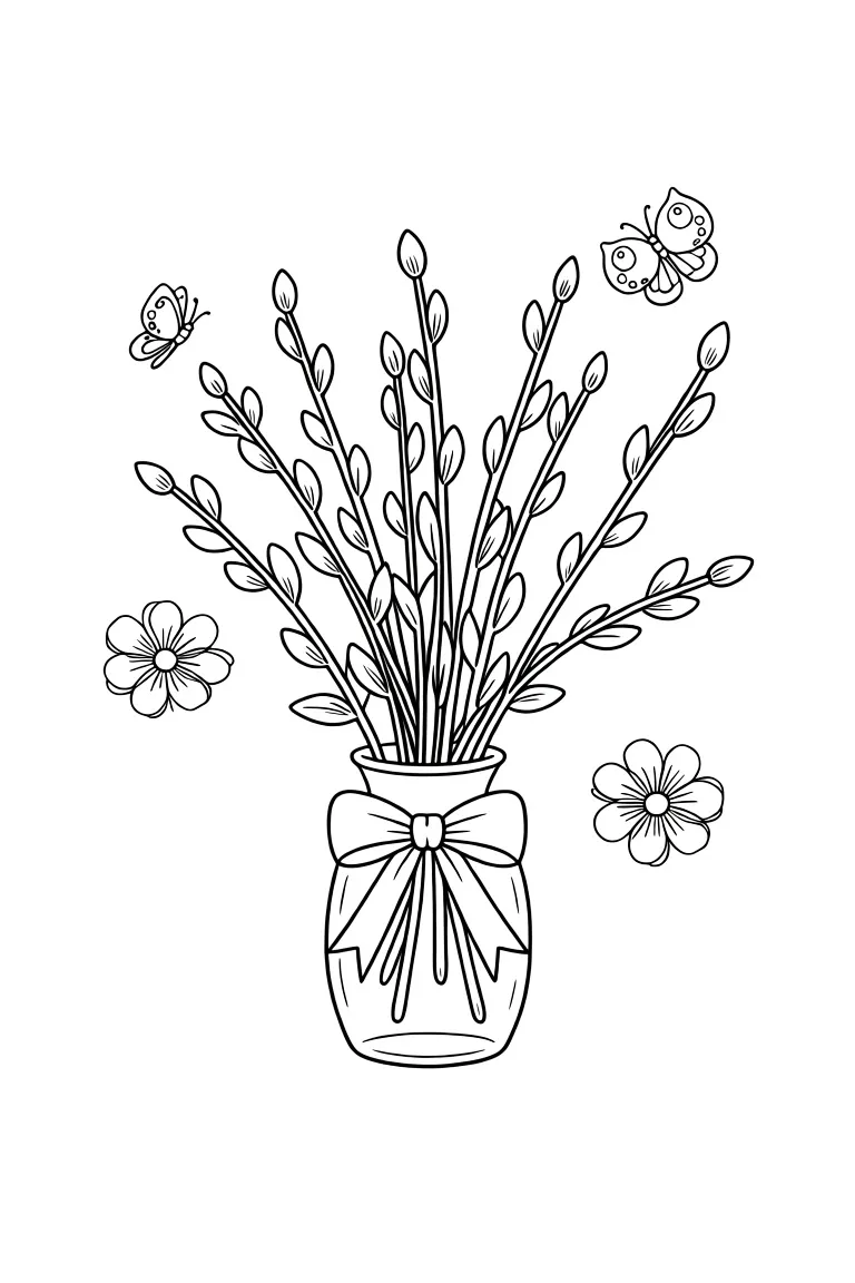 Вербная веточка