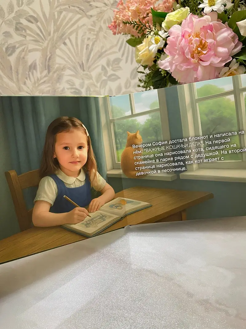 Фото книга  Девочка и важные кошачьи дела