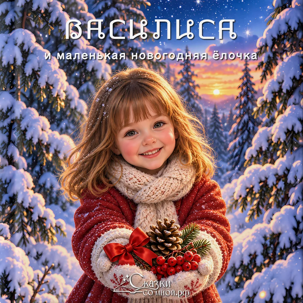 Книга «Девочка и маленькая новогодняя ёлочка» — фото 1