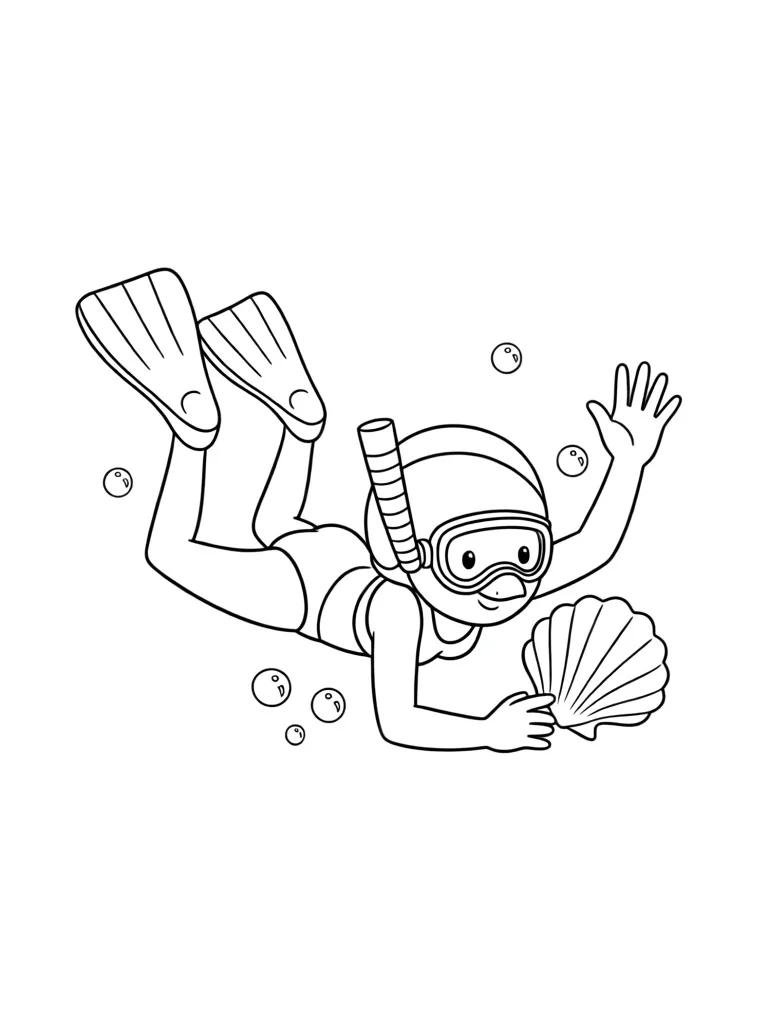 Аквалангистка в купальнике