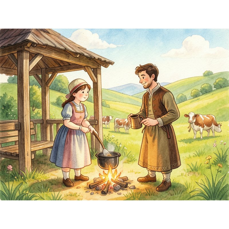 Аульв и крестьянская девушка