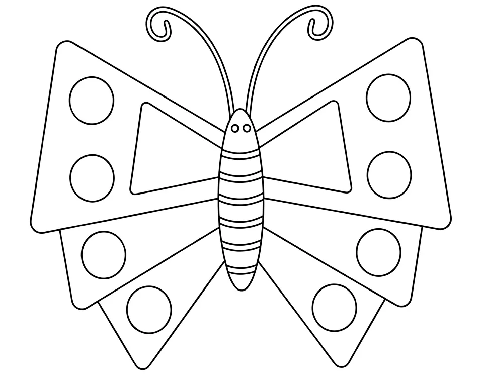 Бабочка с треугольными крылышками