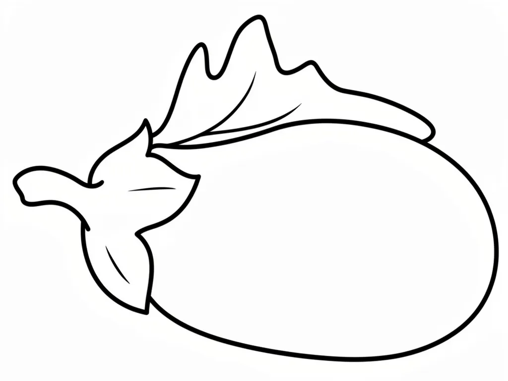 Баклажан с листочком