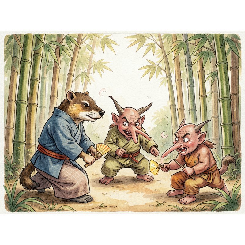 Барсук и волшебный веер