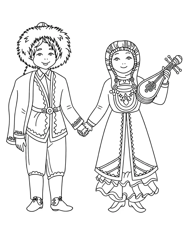 Башкиры в национальном костюме