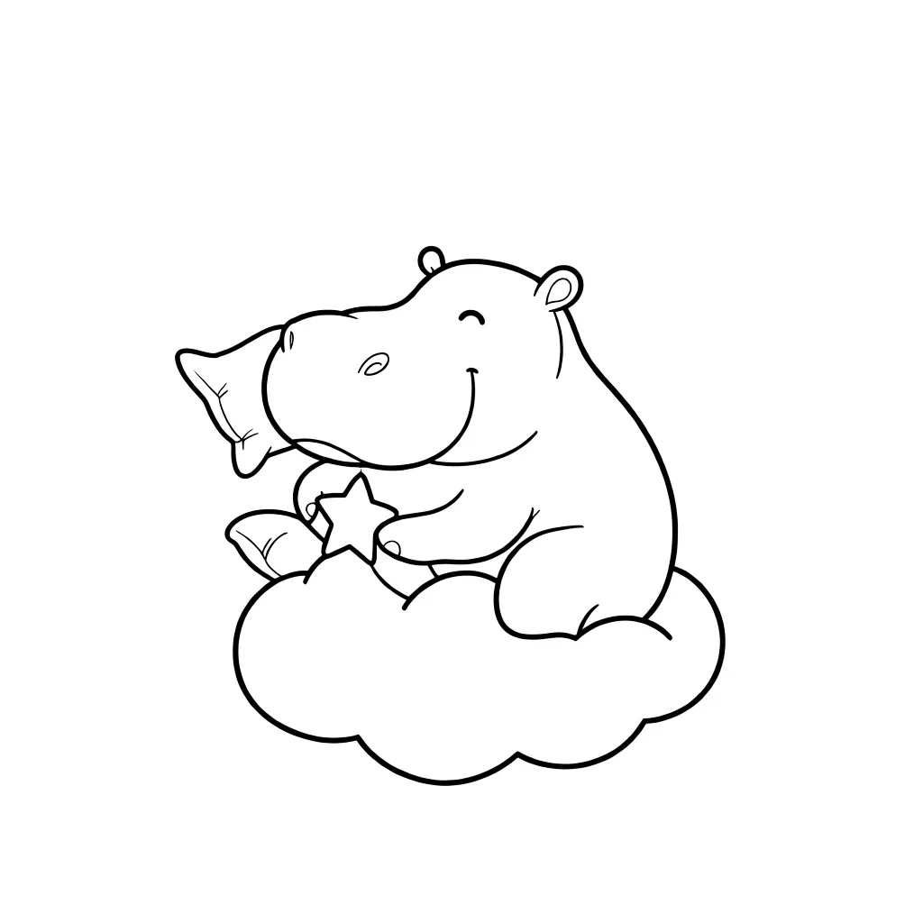 Бегемотик на облачке