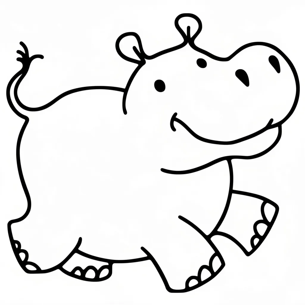 Бегемотик на прогулке