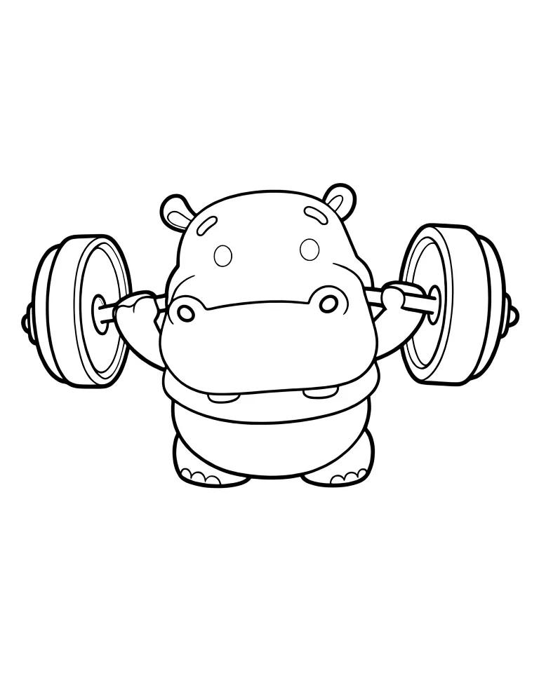 Бегемотик-штангист