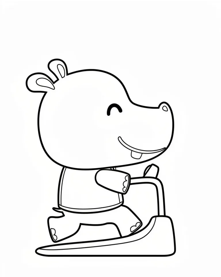 Бегемотик спортсмен