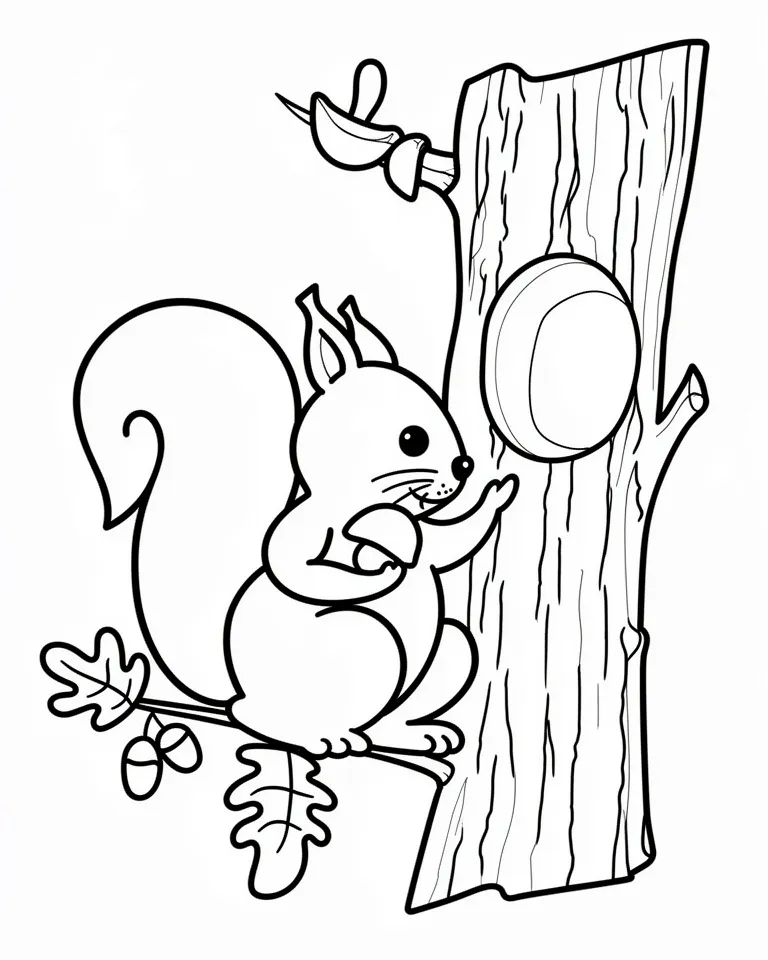 Белочка и дупло