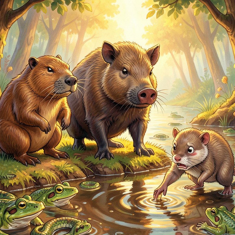 Бобр, Кабан и Горностай