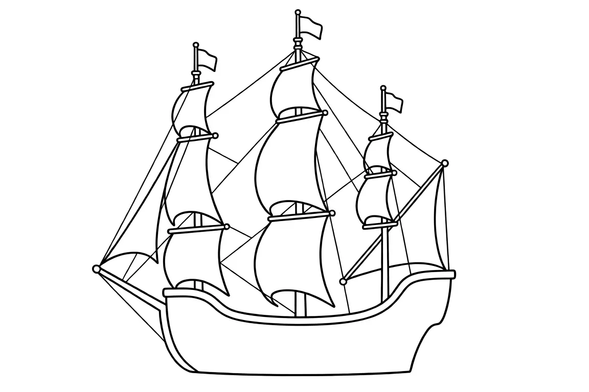 Большой парусный корабль