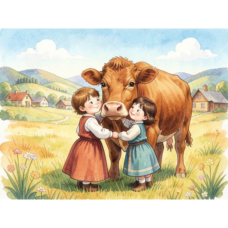 Бурая корова