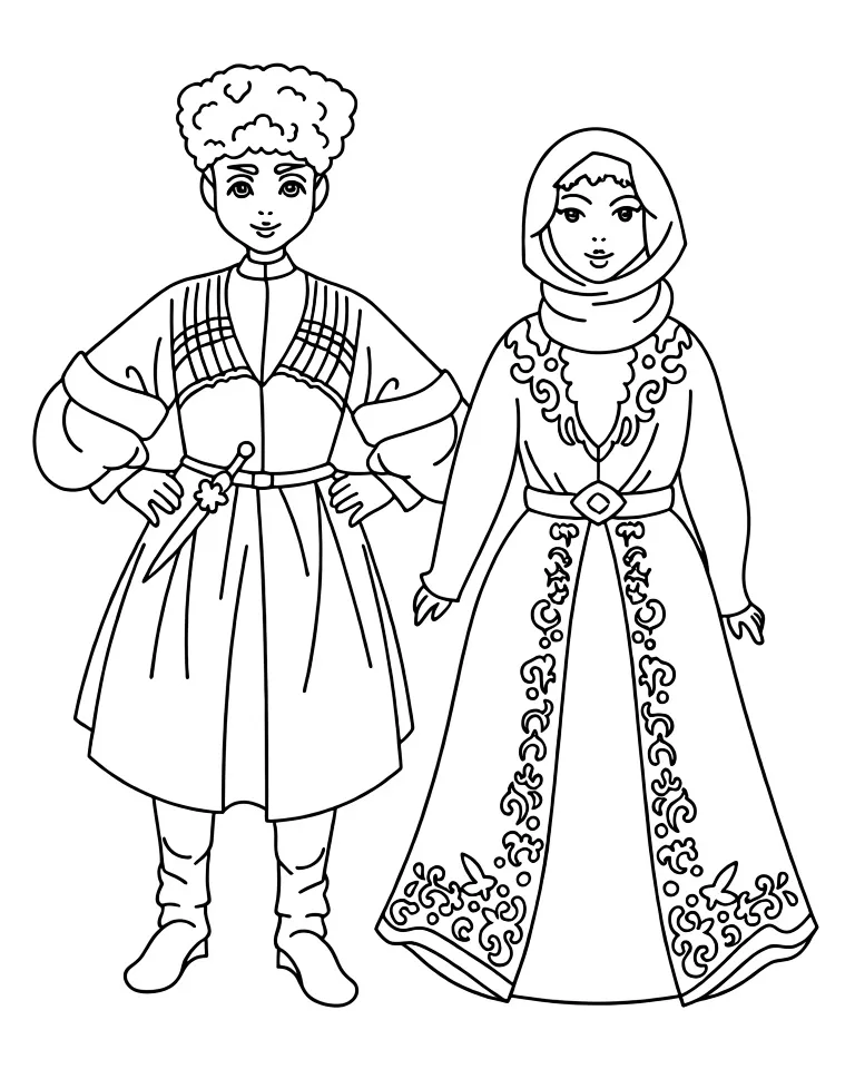 Чеченцы в костюме