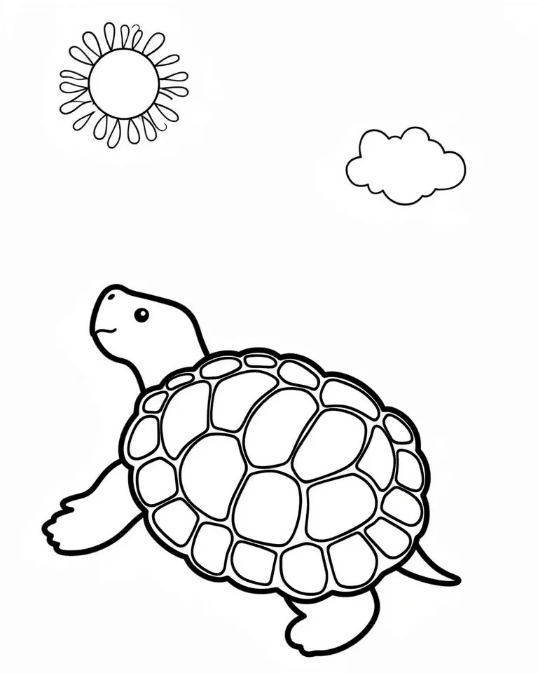 Черепаха греется на солнце