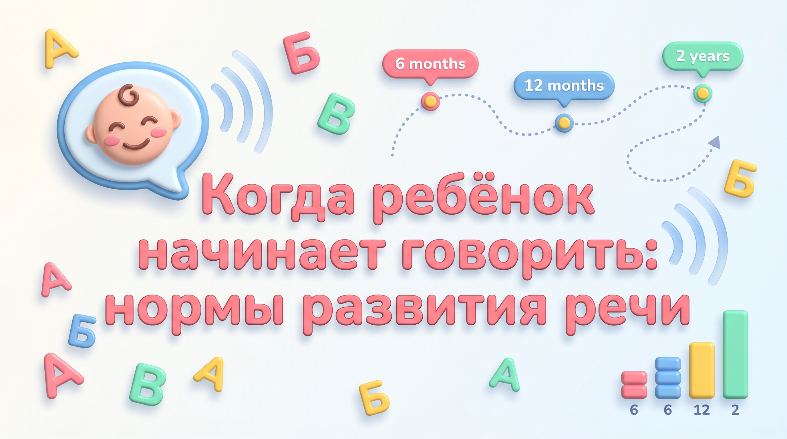 Когда ребёнок начинает говорить: нормы развития речи