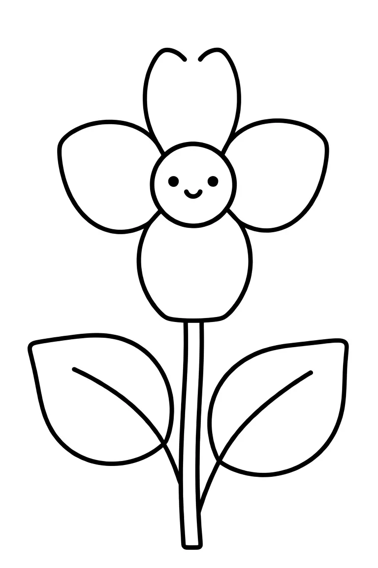 Цветочек с листочками