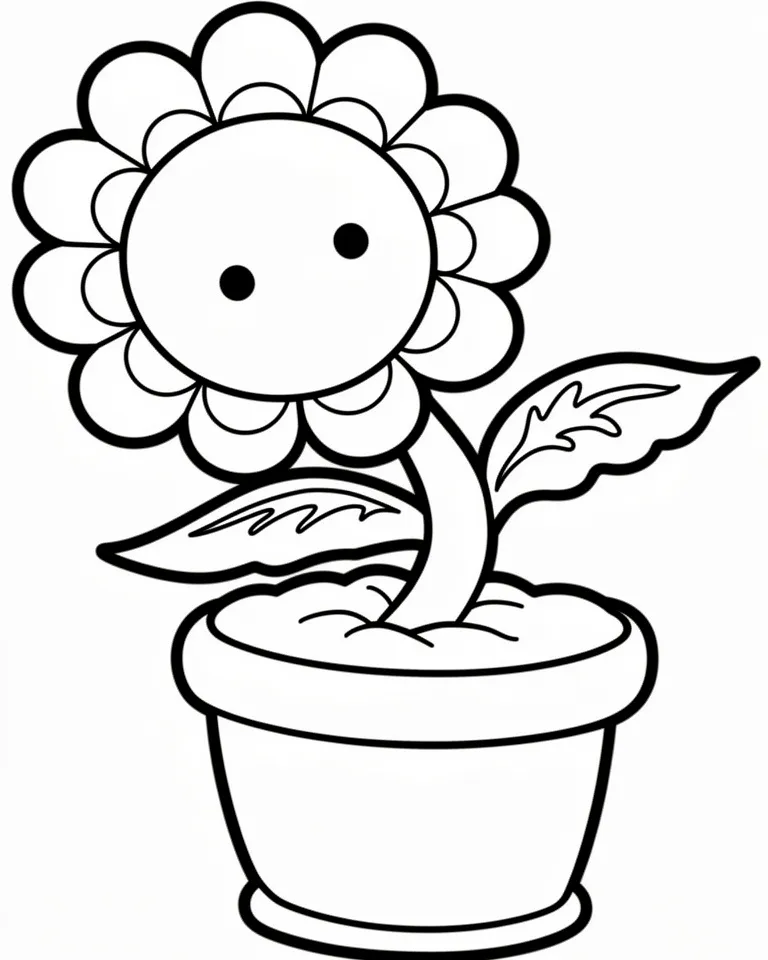 Цветочек в горшке