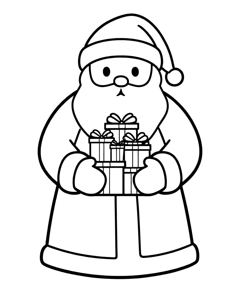 Дед мороз держит подарки