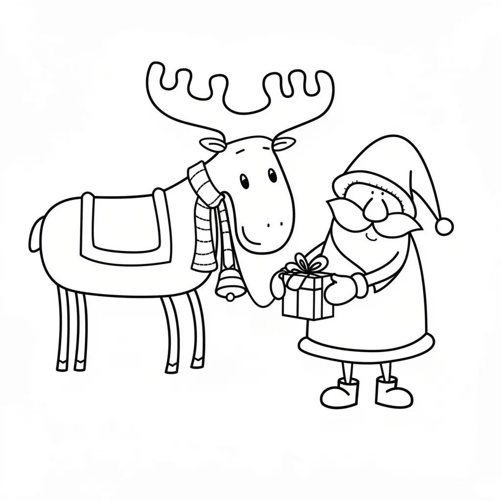 Дед Мороз и его олень