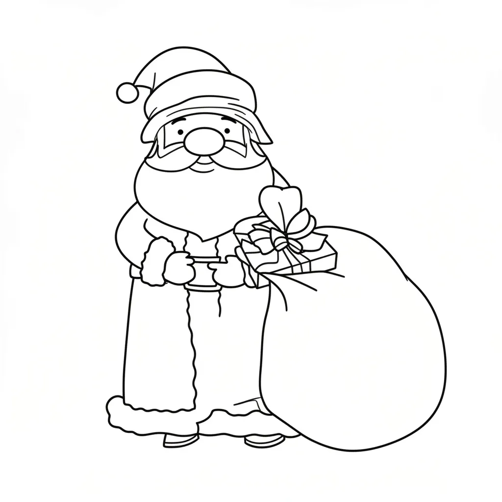 Дед мороз с мешком