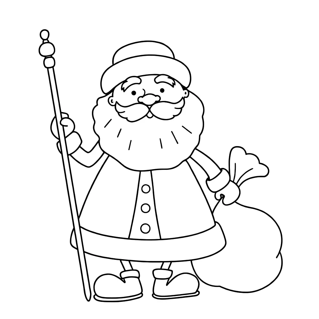 Дедушка мороз с мешком