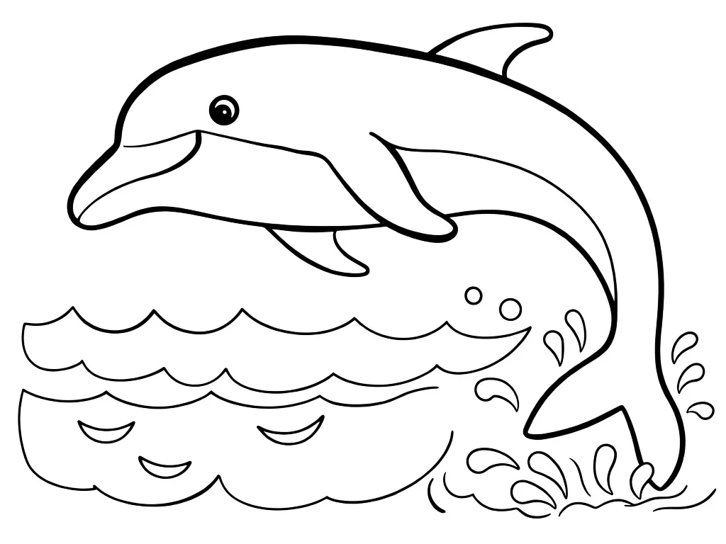 Дельфин над водой