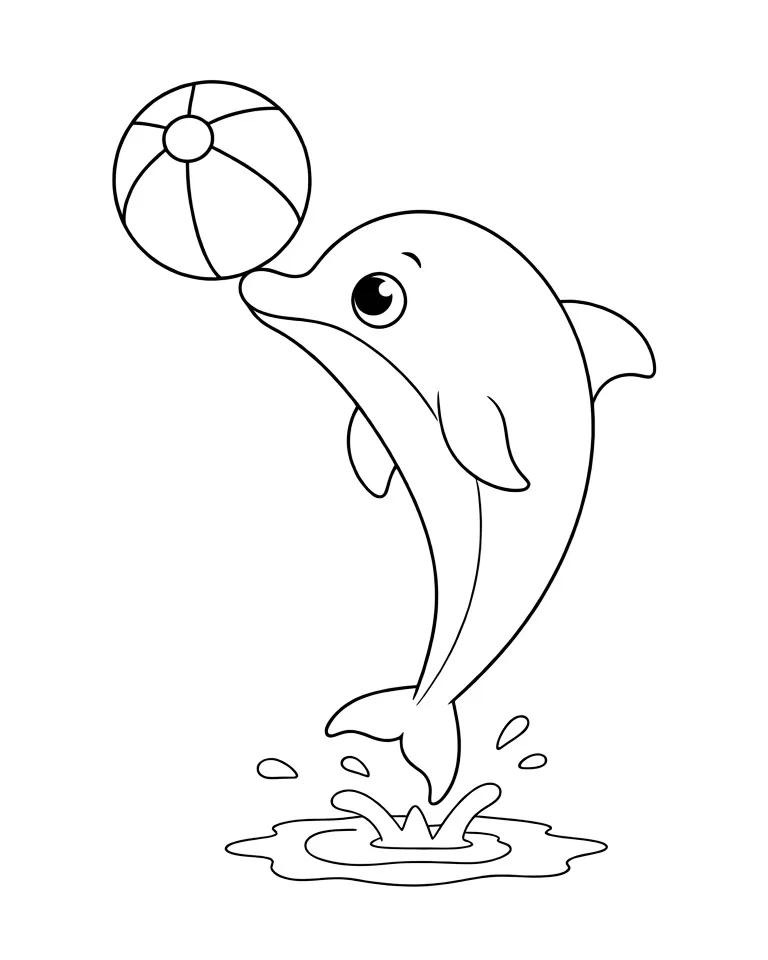 Дельфин с мячиком