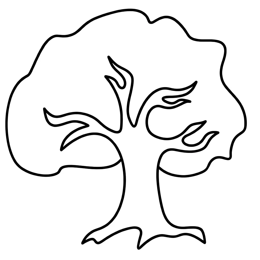 Дерево с пышной кроной