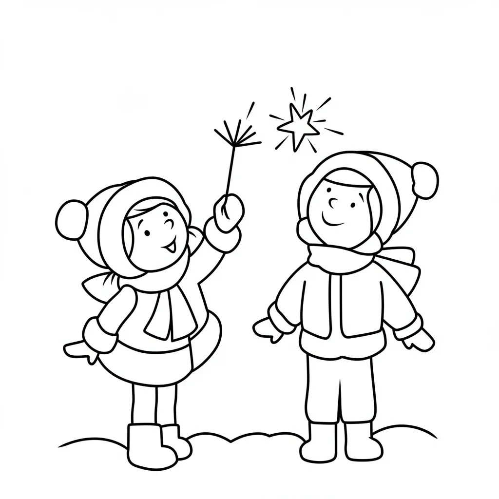 Дети и бенгальские огни