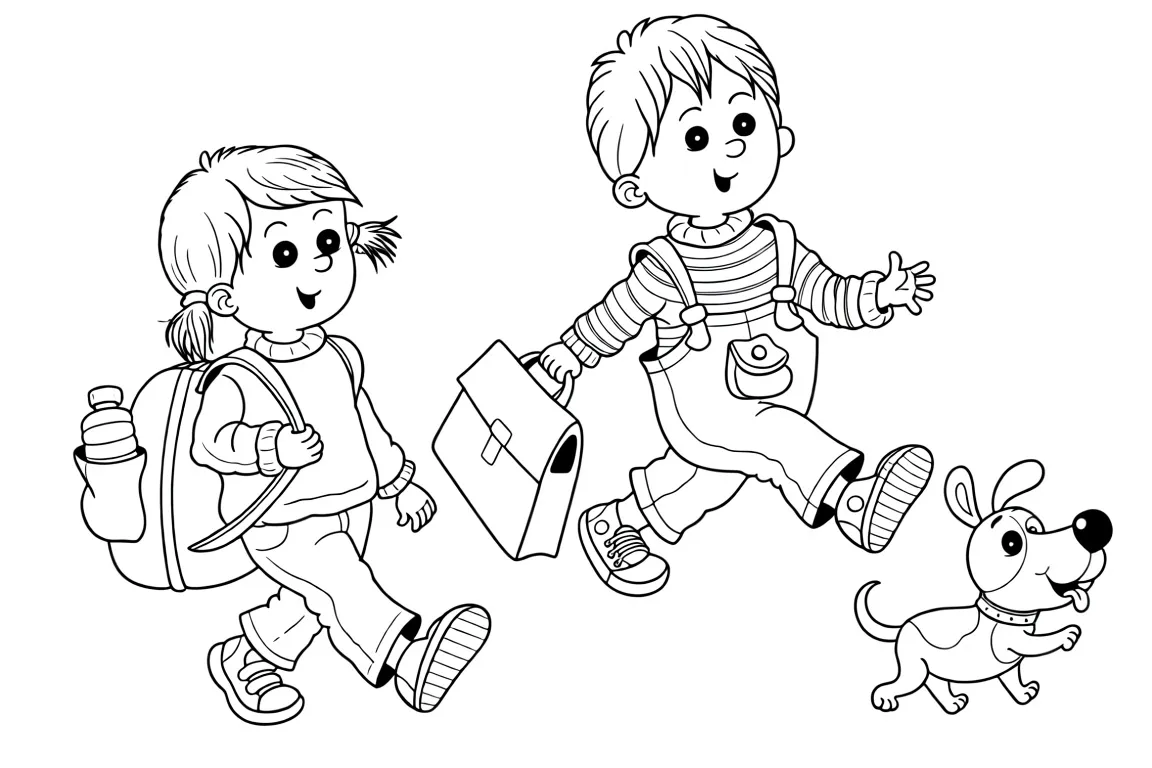 Дети идут в школу