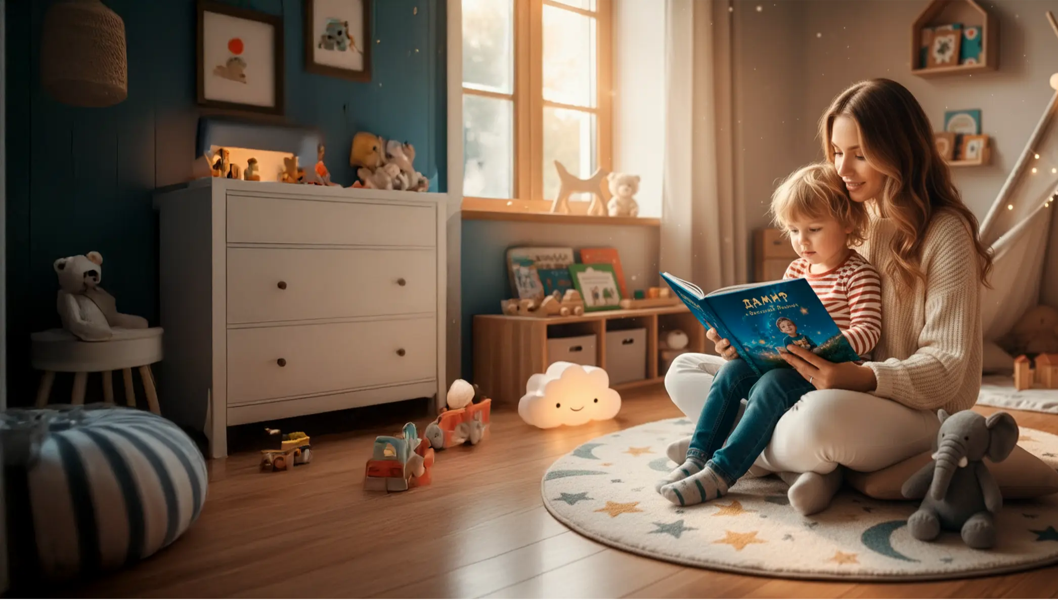 Happy mather and son