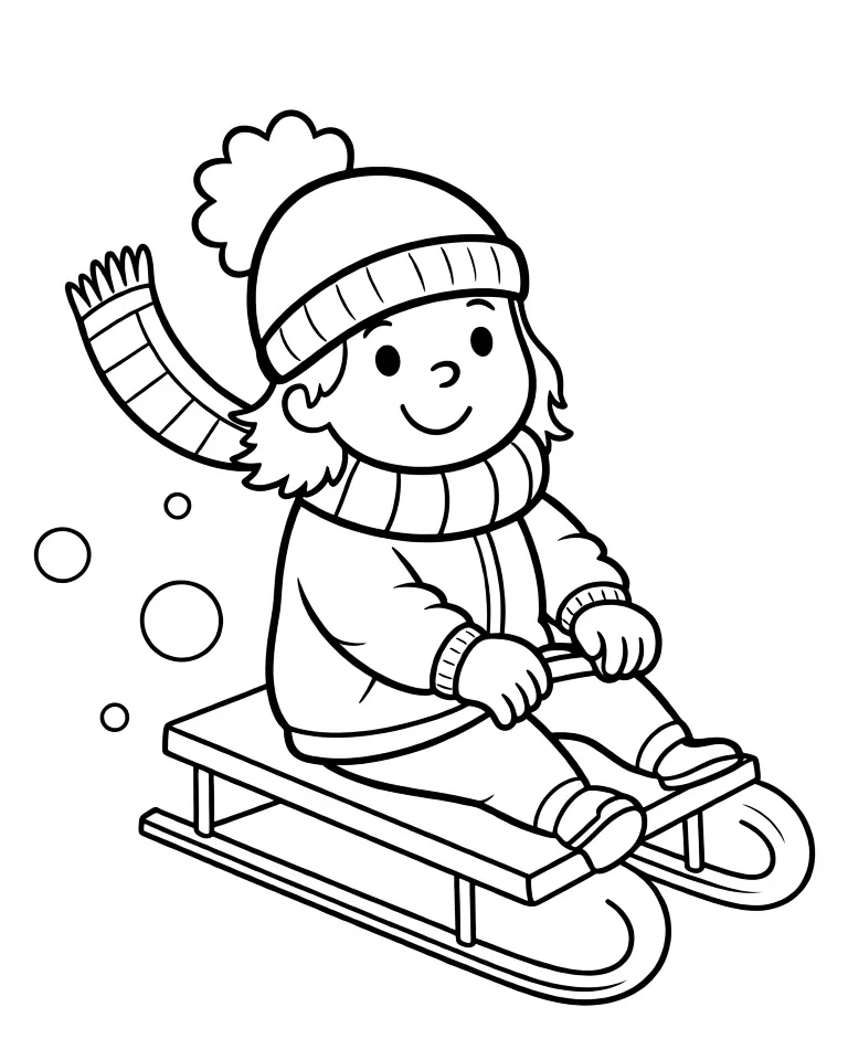 Девочка на санках