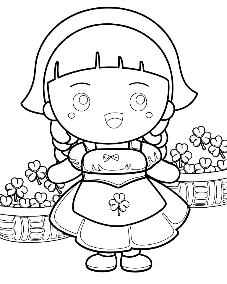 Девочка в Ирландском костюме