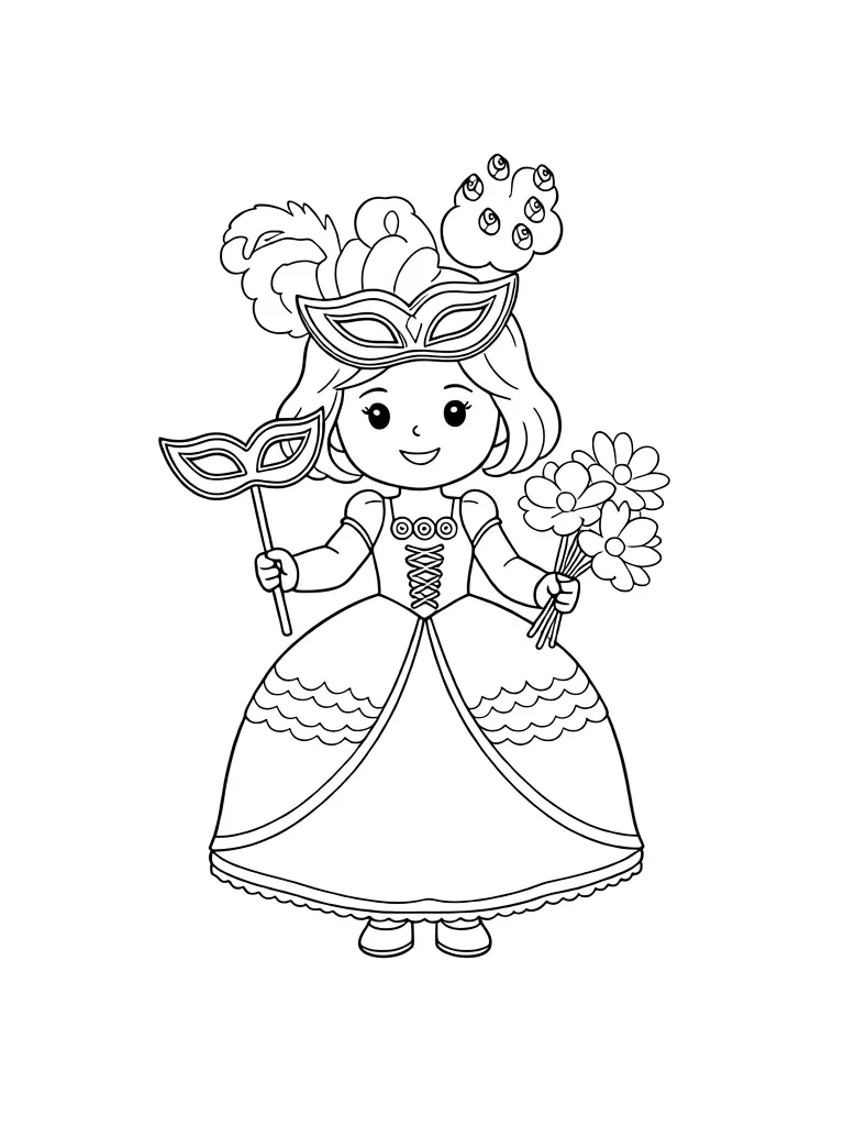 Девочка в маскарадном костюме