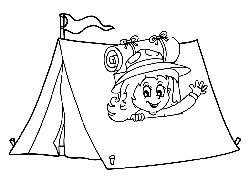 Девочка в походе