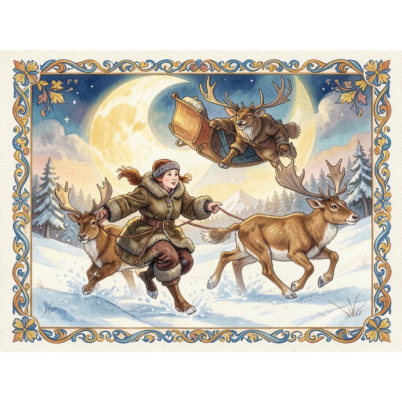 Девушка и месяц