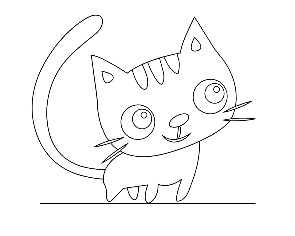 Длиннохвостый котёнок