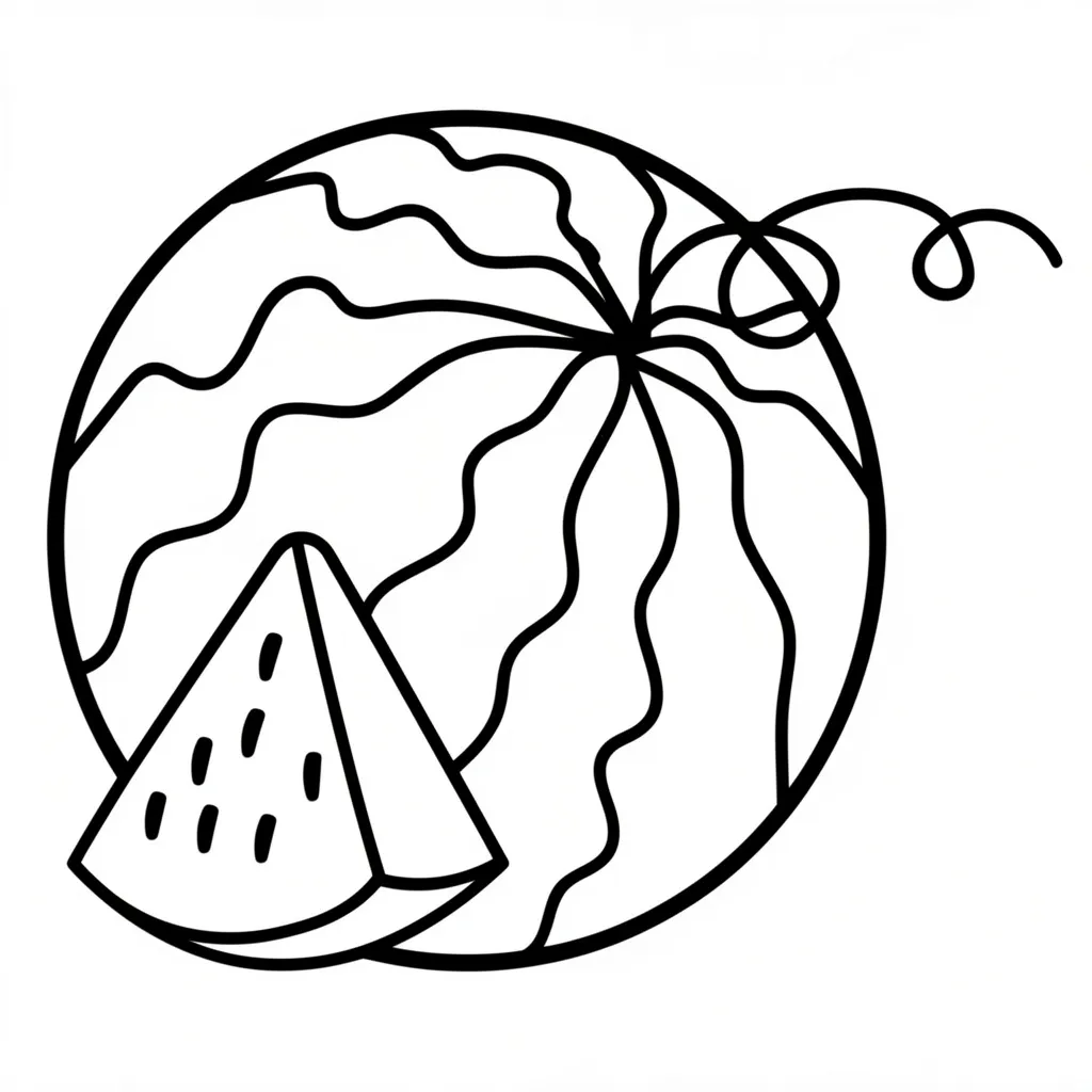 Долька спелого арбуза