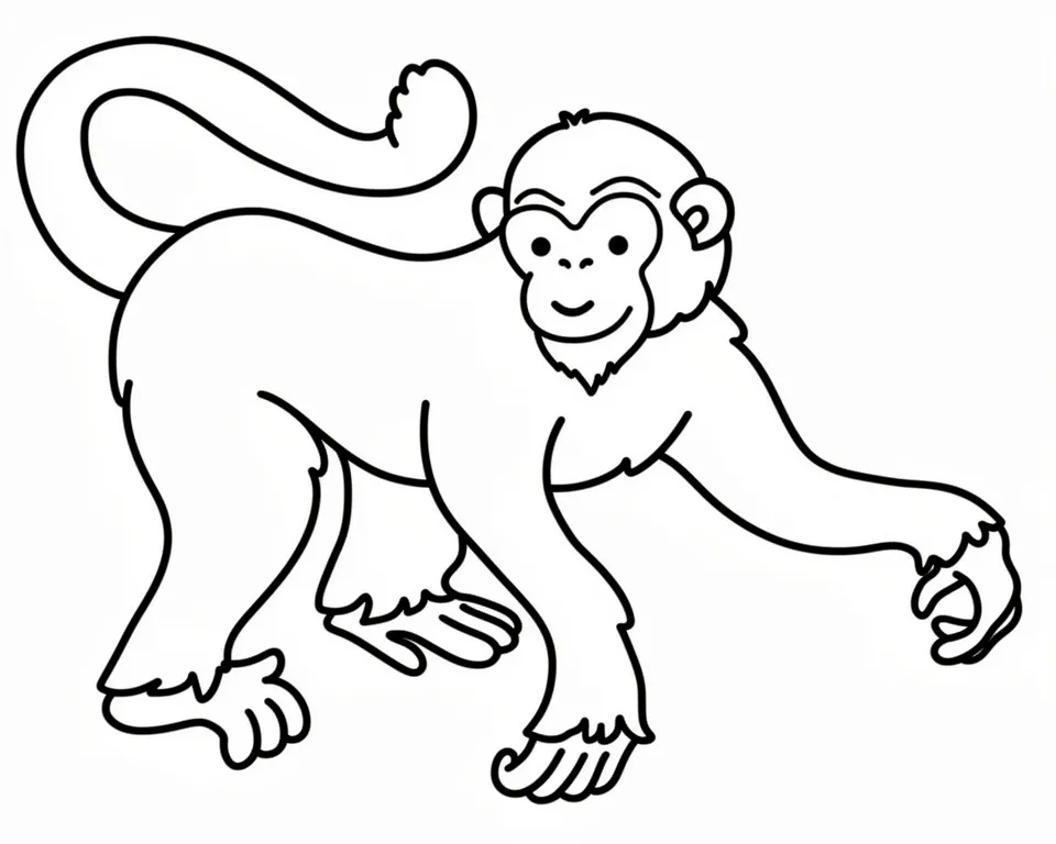 Довольная обезьяна