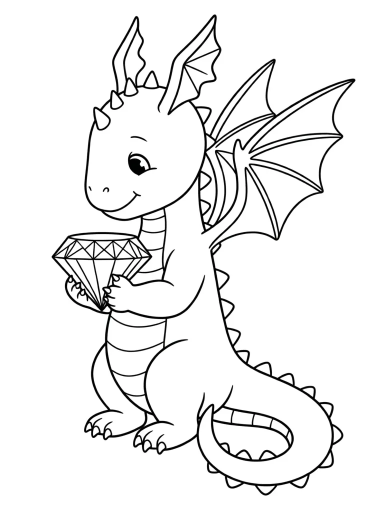 Дракон с бриллиантом в лапах