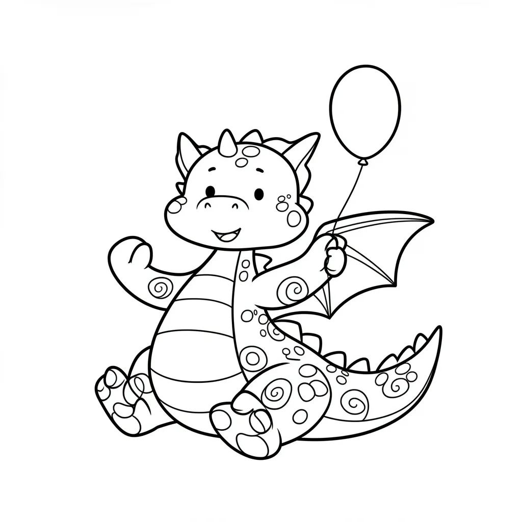 Дракон с узорами на теле