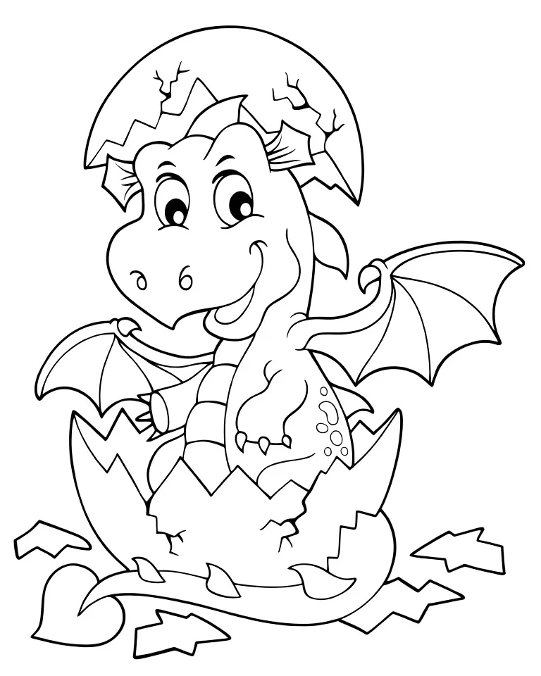 Дракончик вылупился из яйца