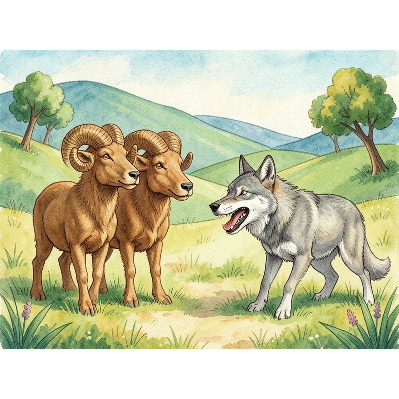 Два барана и волк