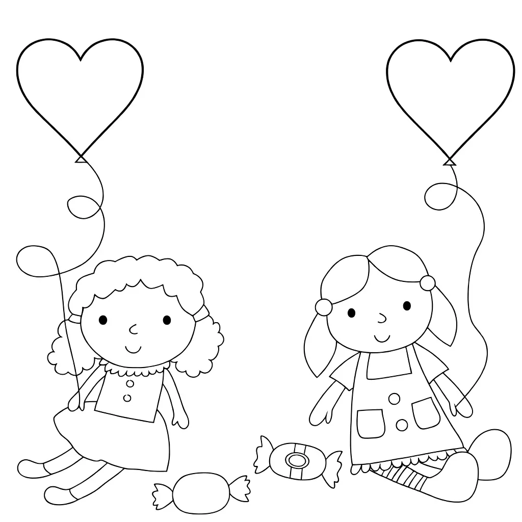 Две куколки с шариками