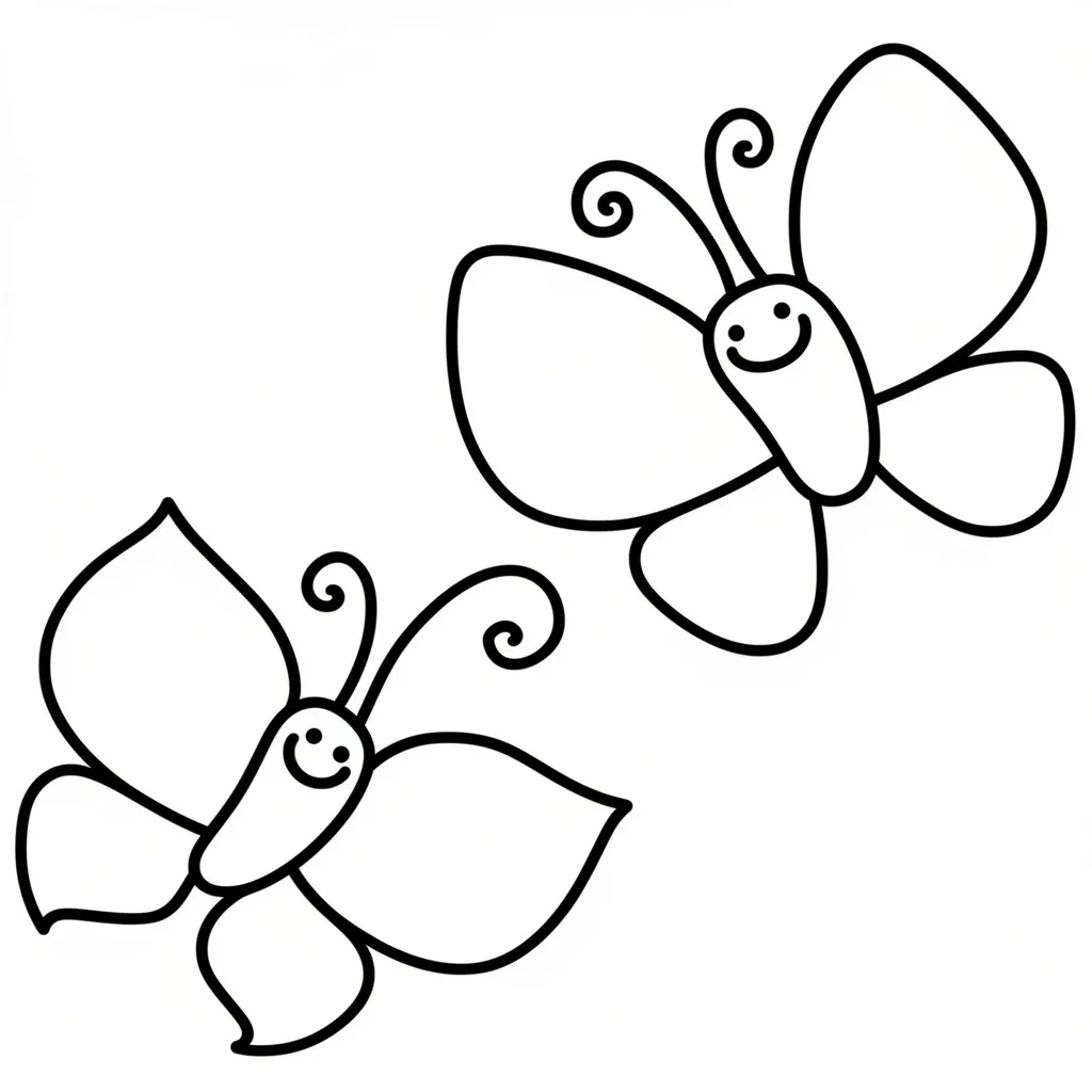 Две милые бабочки